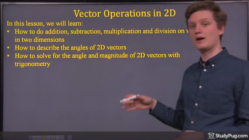 Intro to vector operations in two dimensions
