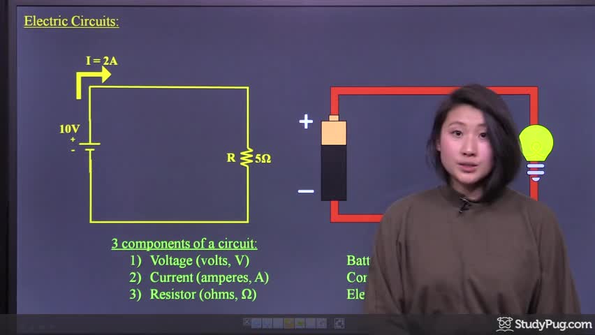 Reviewing electric circuit components and introducing resistance