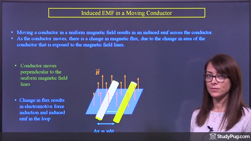 Intro to induced EMF and current in a moving conductor