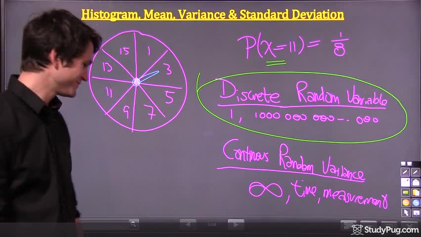 Intro to random variables: discrete vs continuous